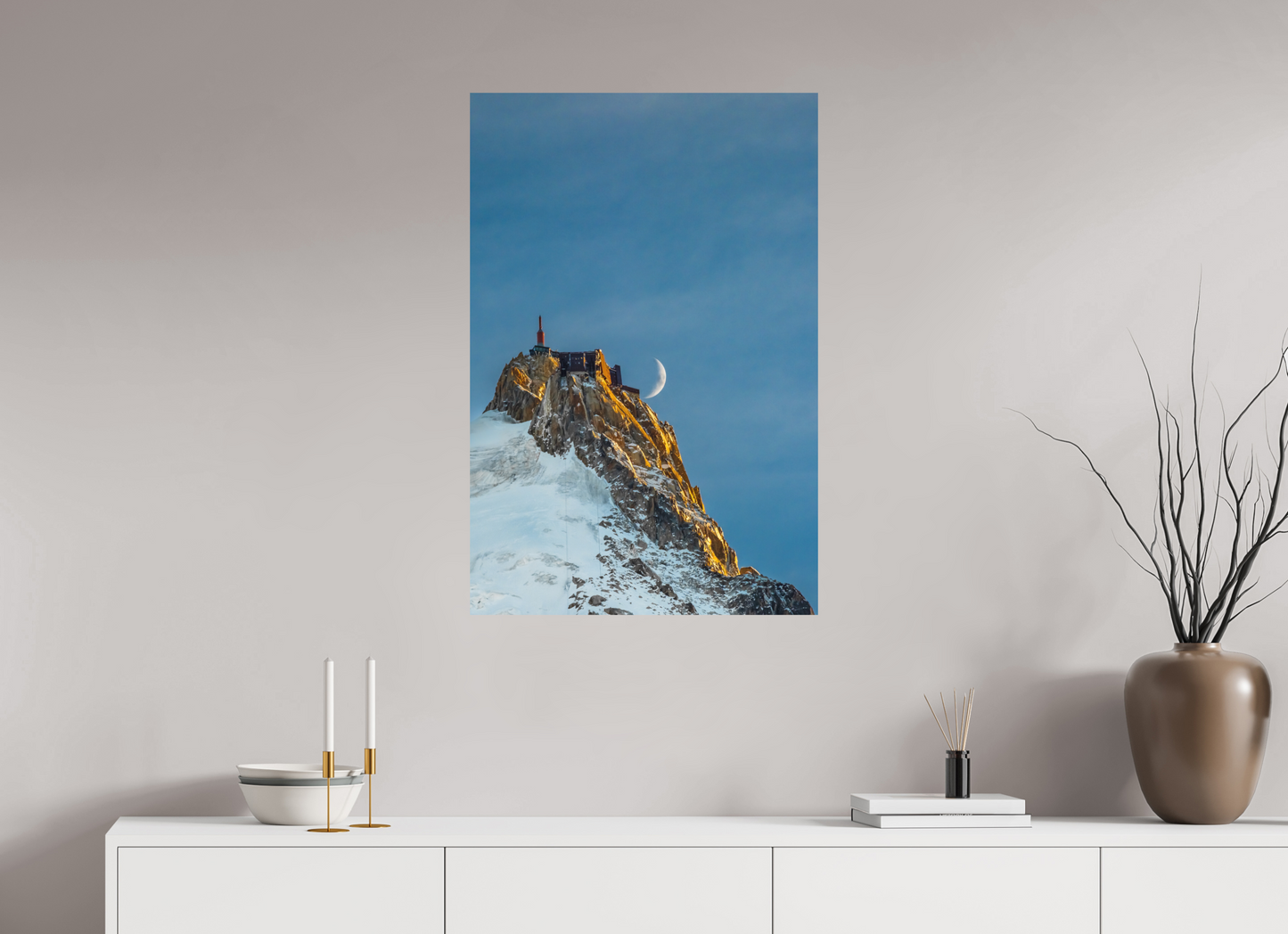Moonrise over Aiguille du Midi