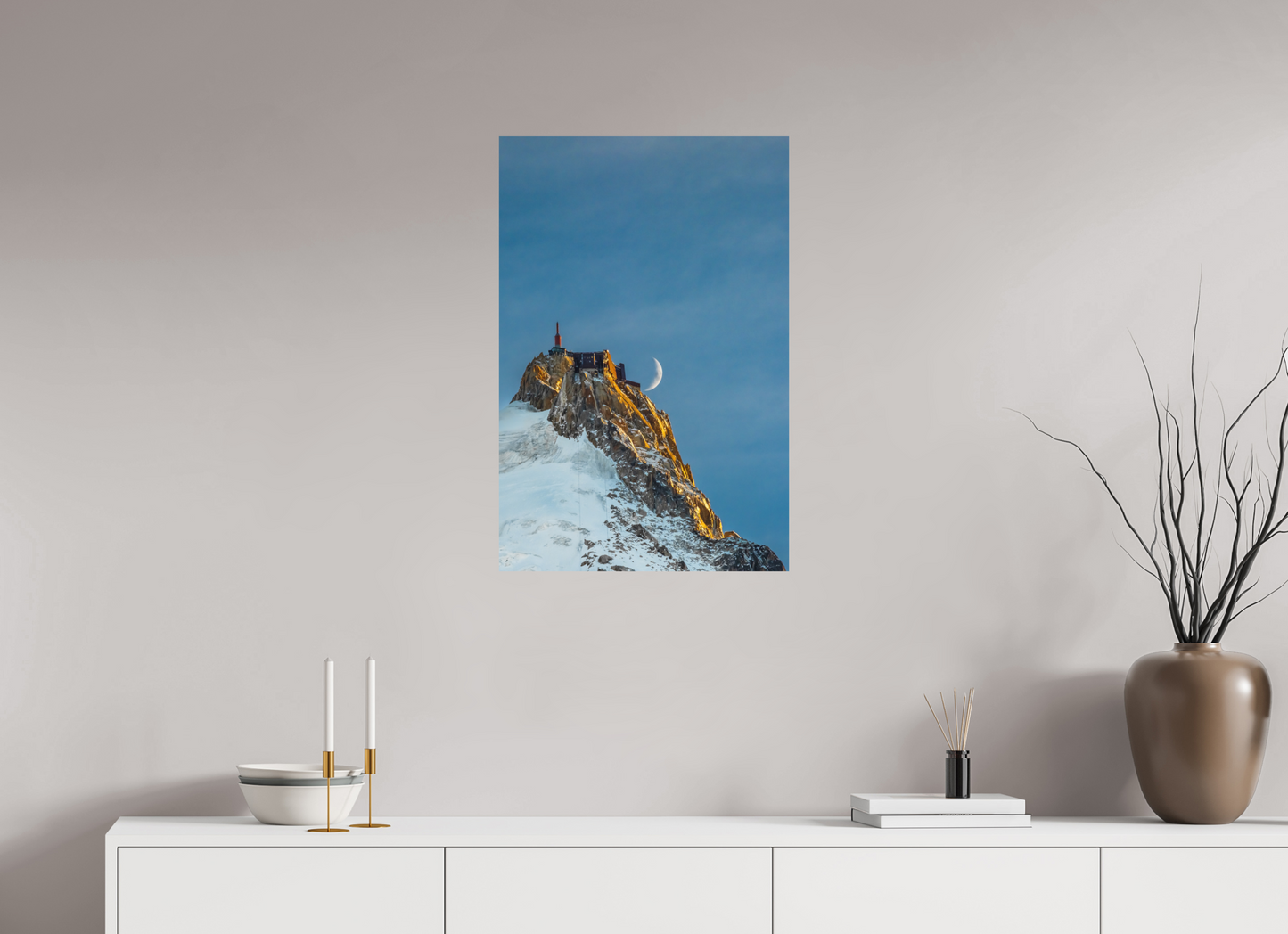 Moonrise over Aiguille du Midi