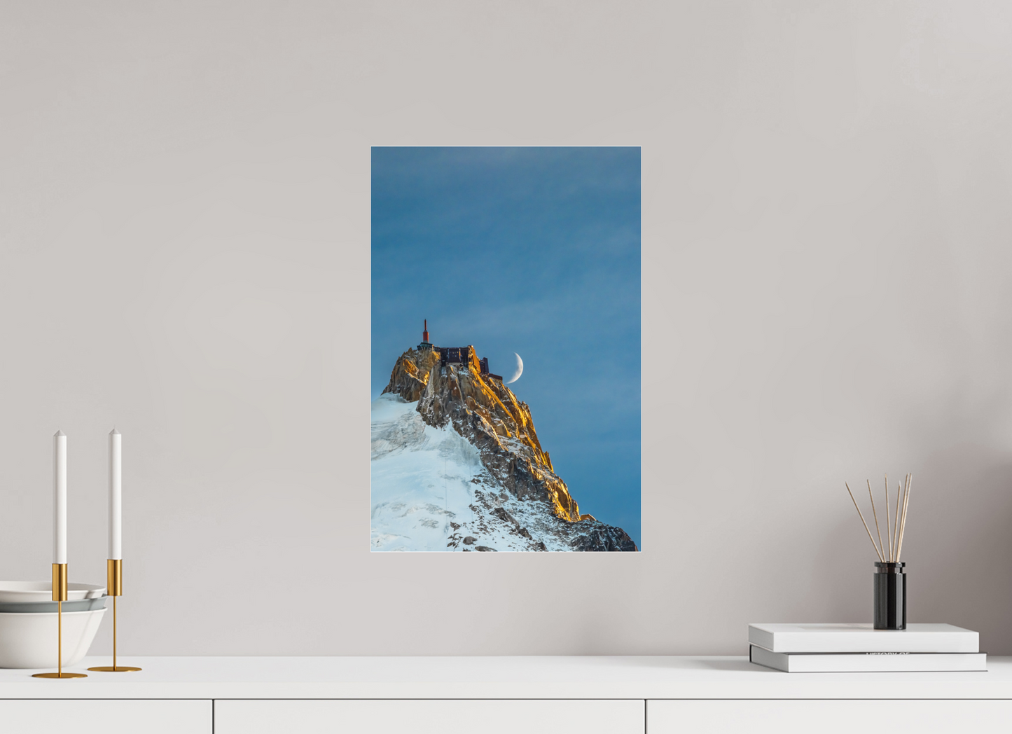 Moonrise over Aiguille du Midi
