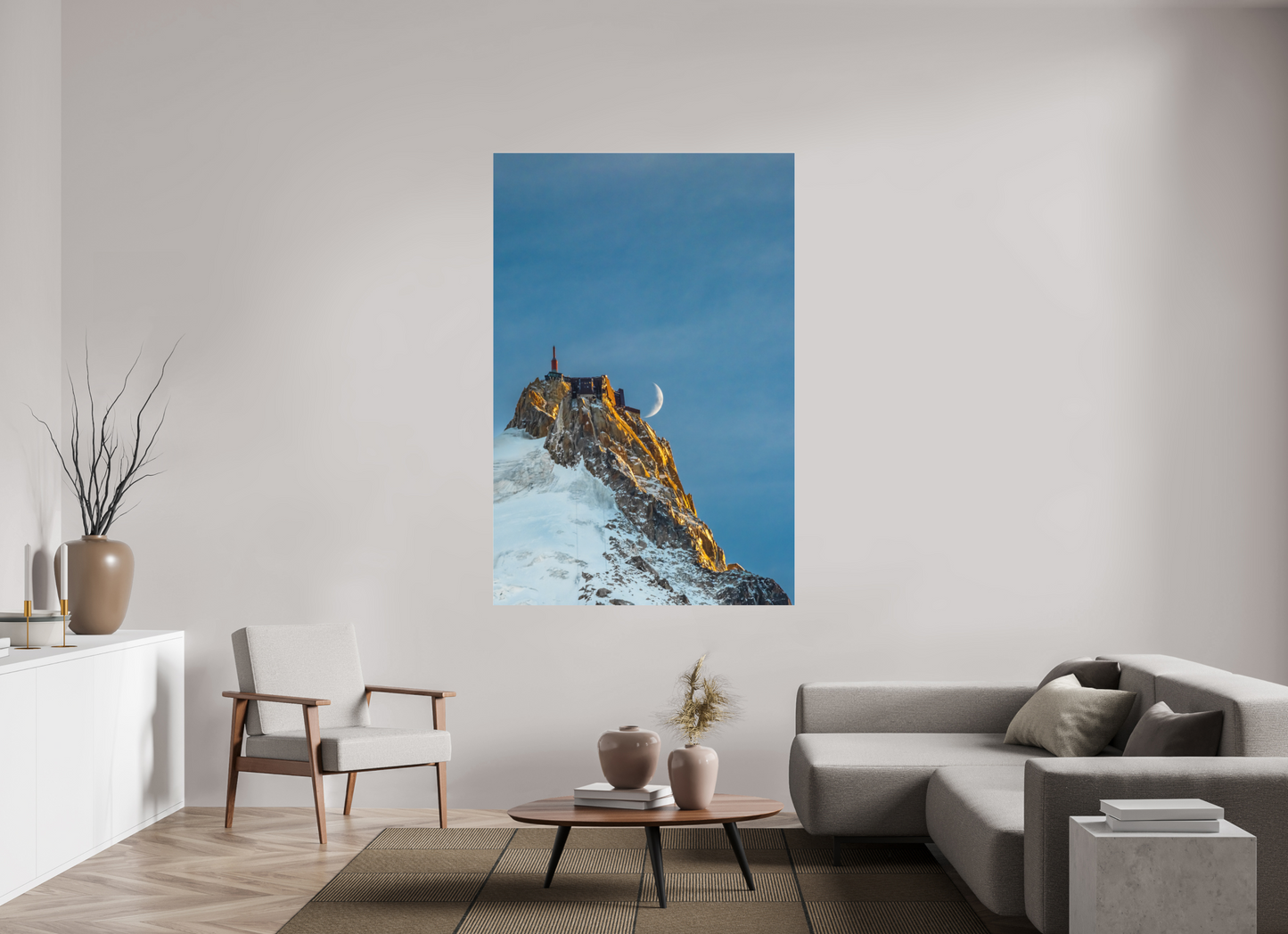 Moonrise over Aiguille du Midi