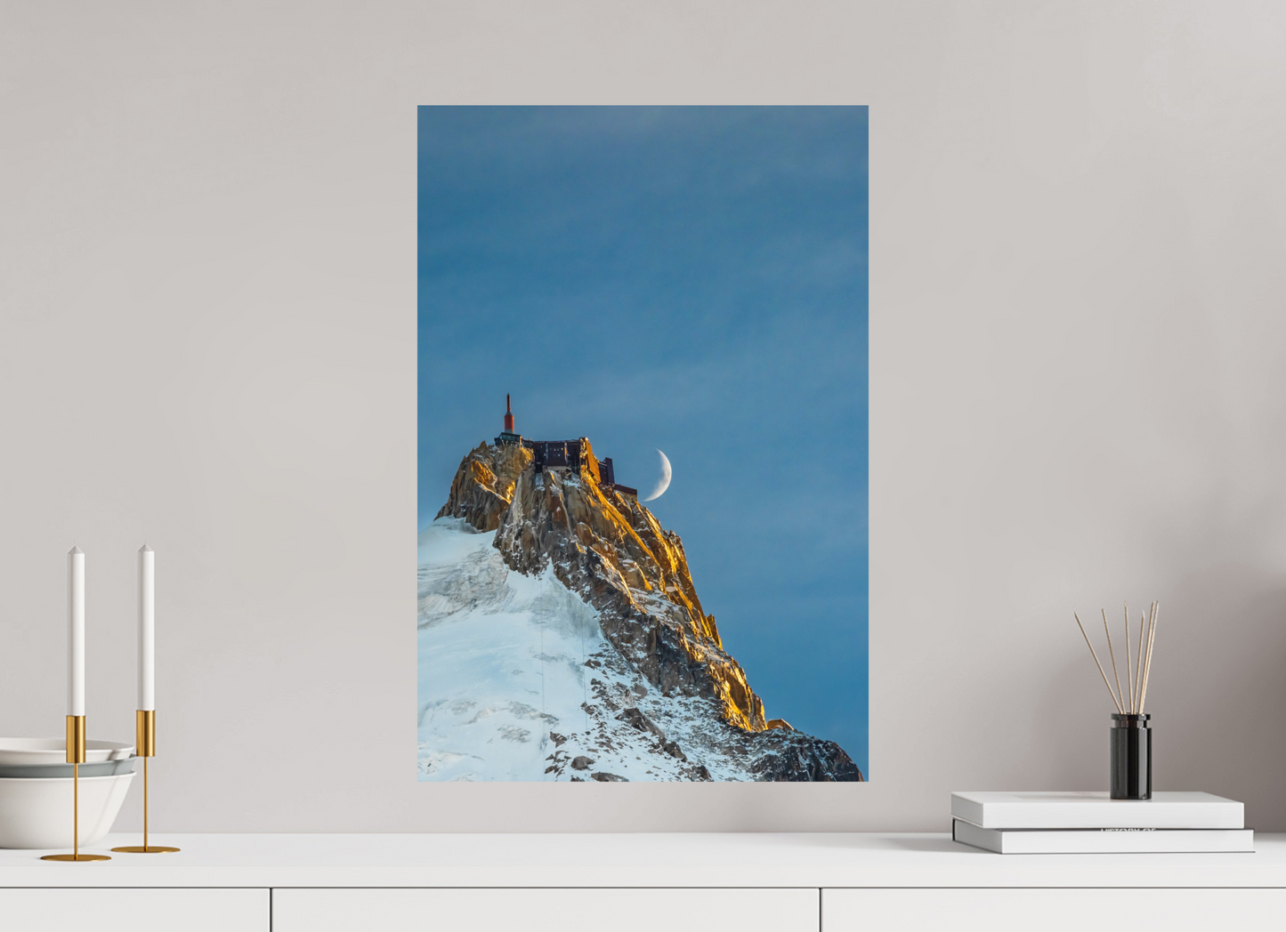 Moonrise over Aiguille du Midi