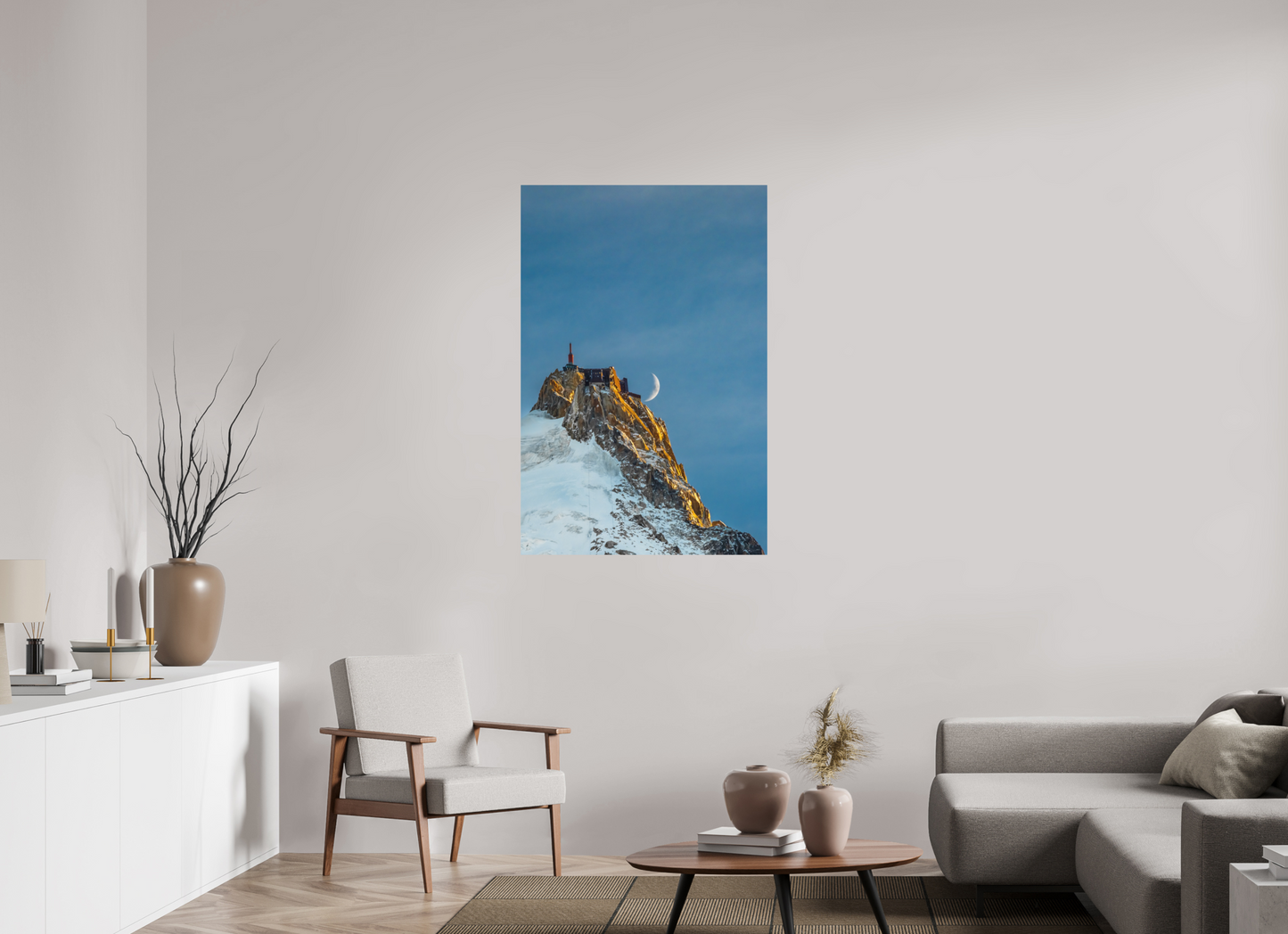 Moonrise over Aiguille du Midi