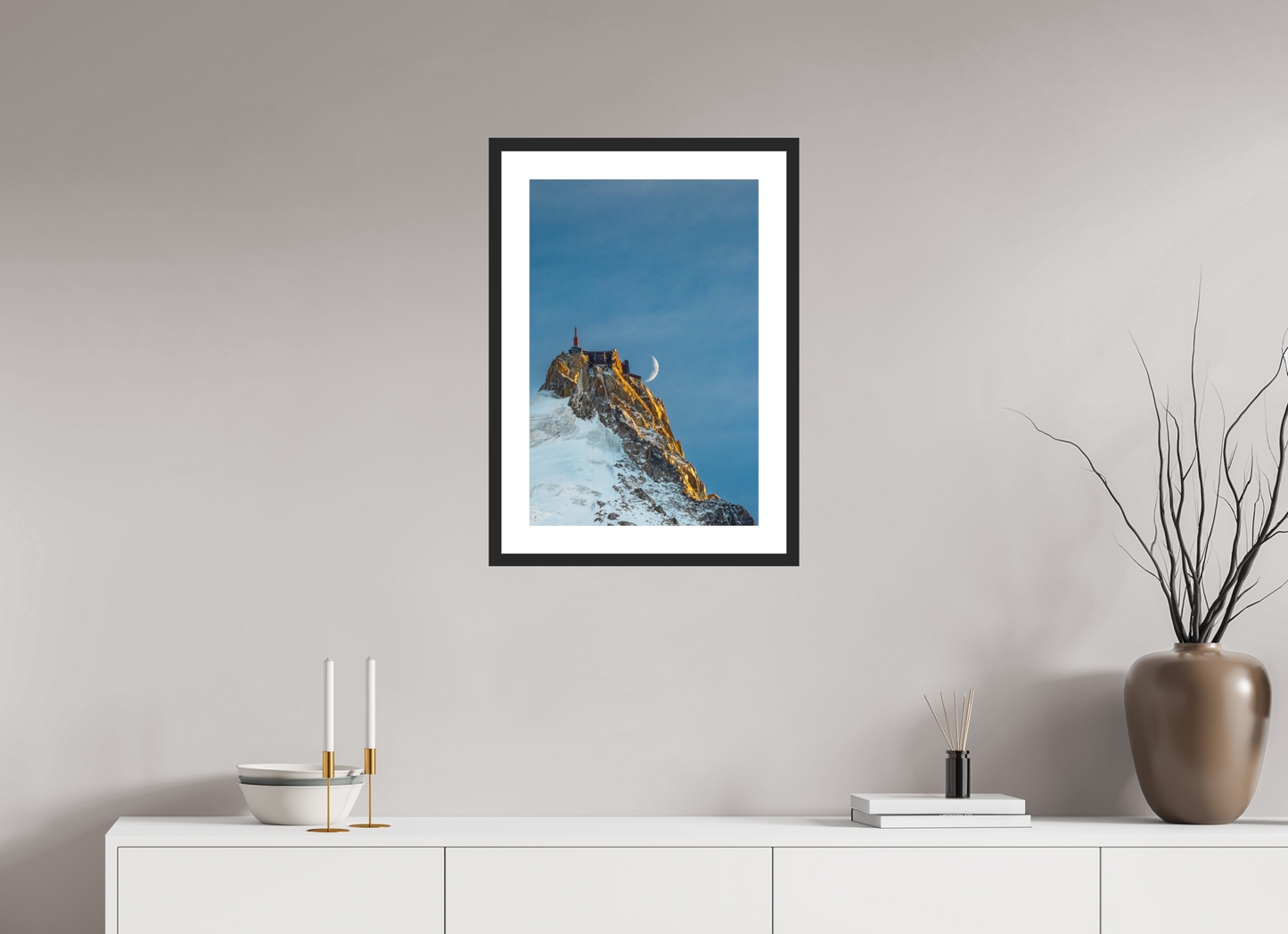 Moonrise over Aiguille du Midi