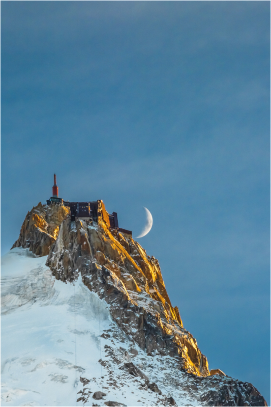 Moonrise over Aiguille du Midi